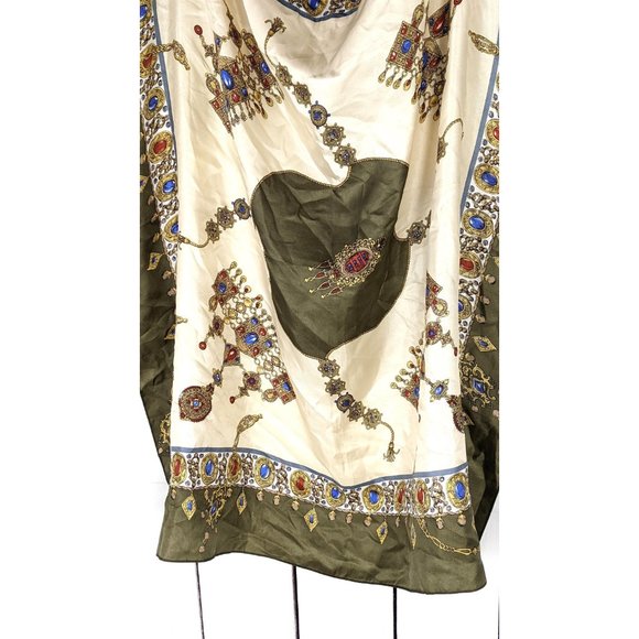 Vintage oversized baroque neck tie square head scarf - Picture 4 of 5